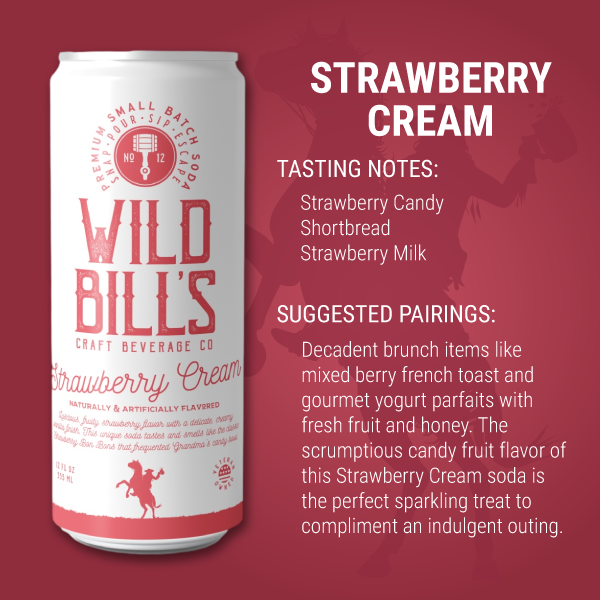 Strawberry Cream - Premium Cane Sugar Soda, 12-Pack, Cans
