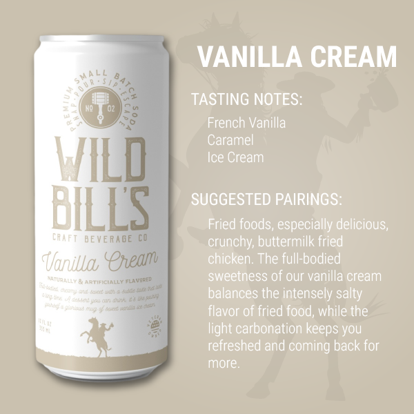 Vanilla Cream - Premium Cane Sugar Soda Can