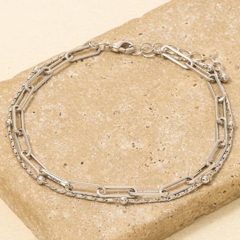 Mixed Layered Dainty Chain Bracelet