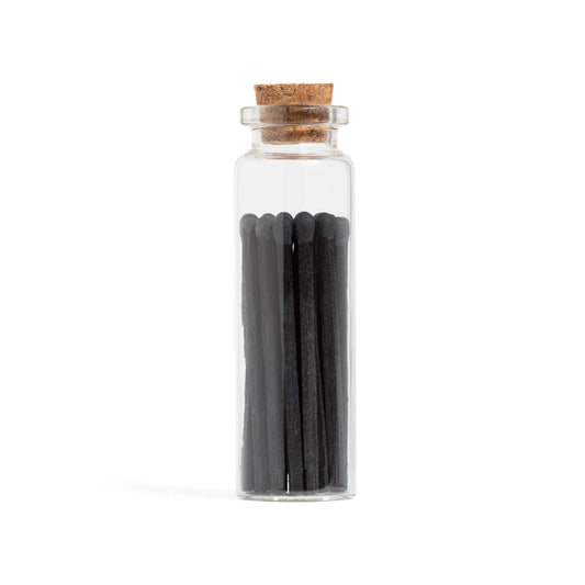 All Black Matches in Small Corked Vial
