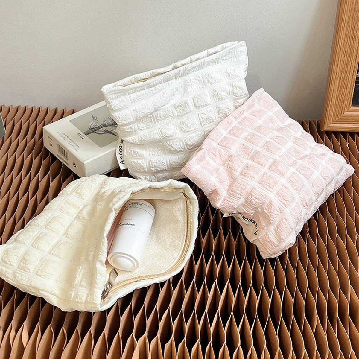 Mini Cloud Cosmetic Bag Square Travel Pouch