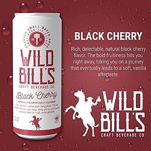 Black Cherry - Premium Cane Sugar Soda Can
