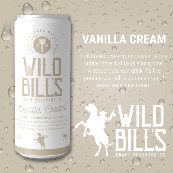 Vanilla Cream - Premium Cane Sugar Soda Can