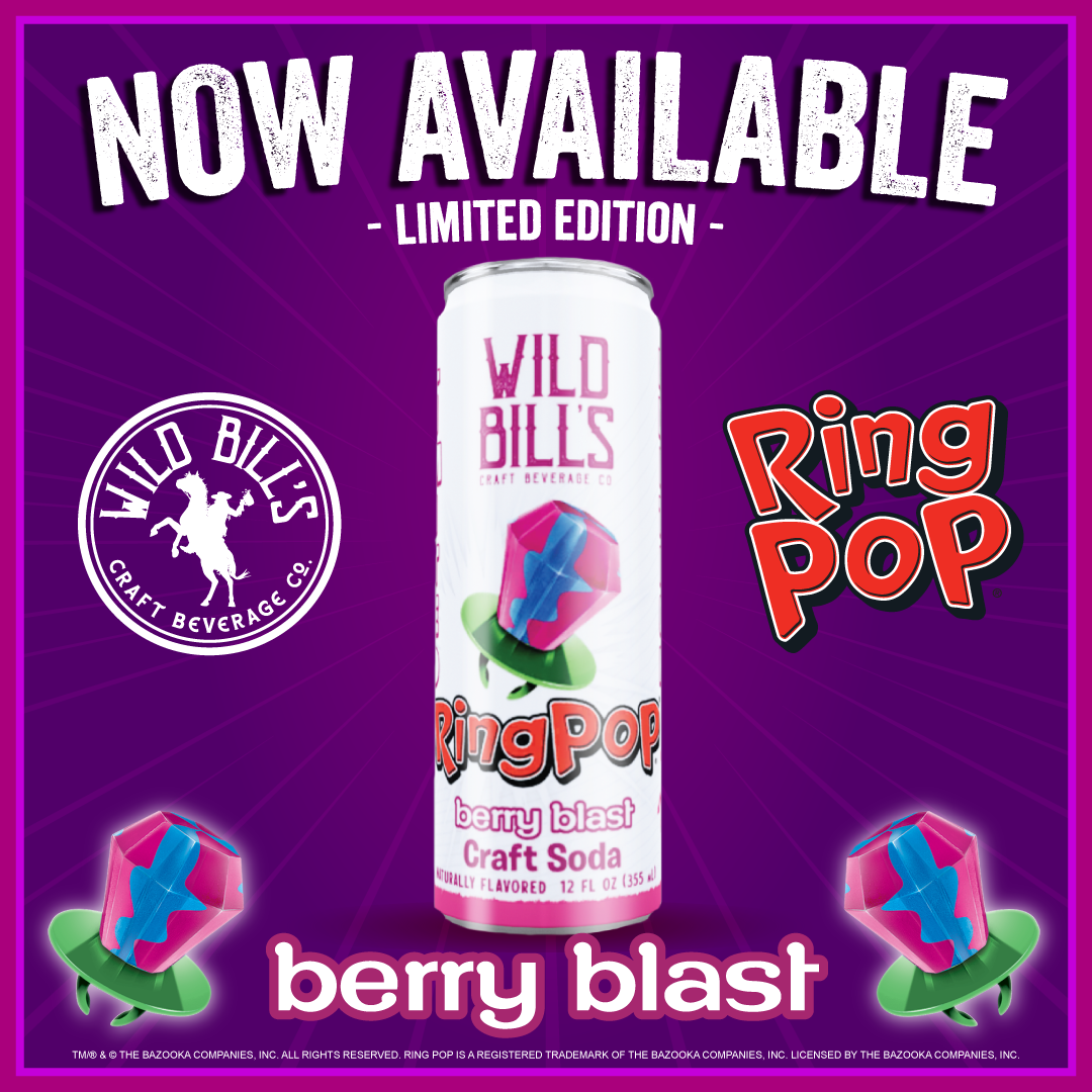 Ring Pop Soda Berry Blast Pure Cane Sugar, 12-Pack, Cans