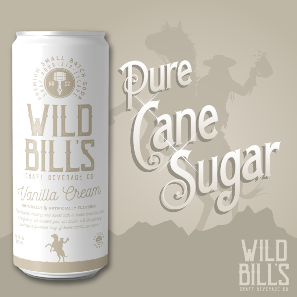 Vanilla Cream - Premium Cane Sugar Soda Can