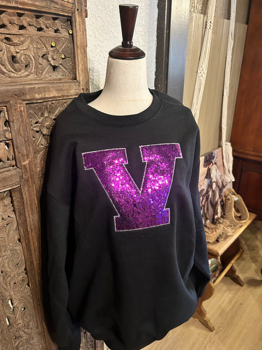 V Sequin School Sweatshirt