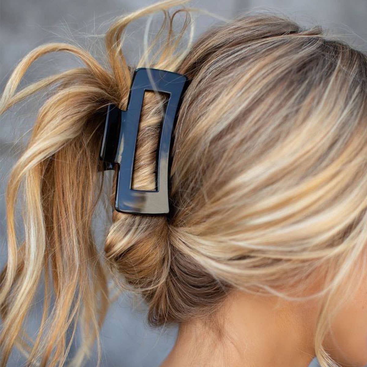 3.35" Minimalist Rectangle Hair Claw Clip